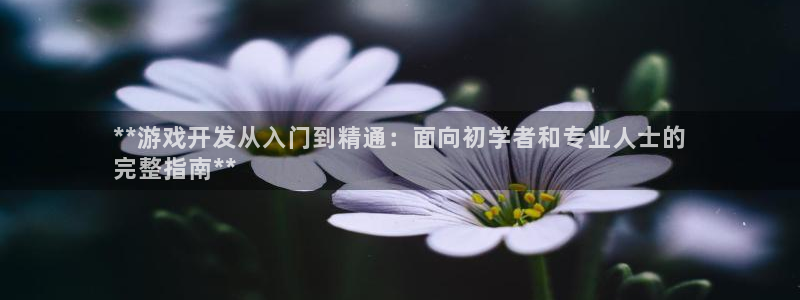 沐鸣2登陆扣27337：**游戏开发从入门到精通：面向初学者和专业人士的
完整指南**